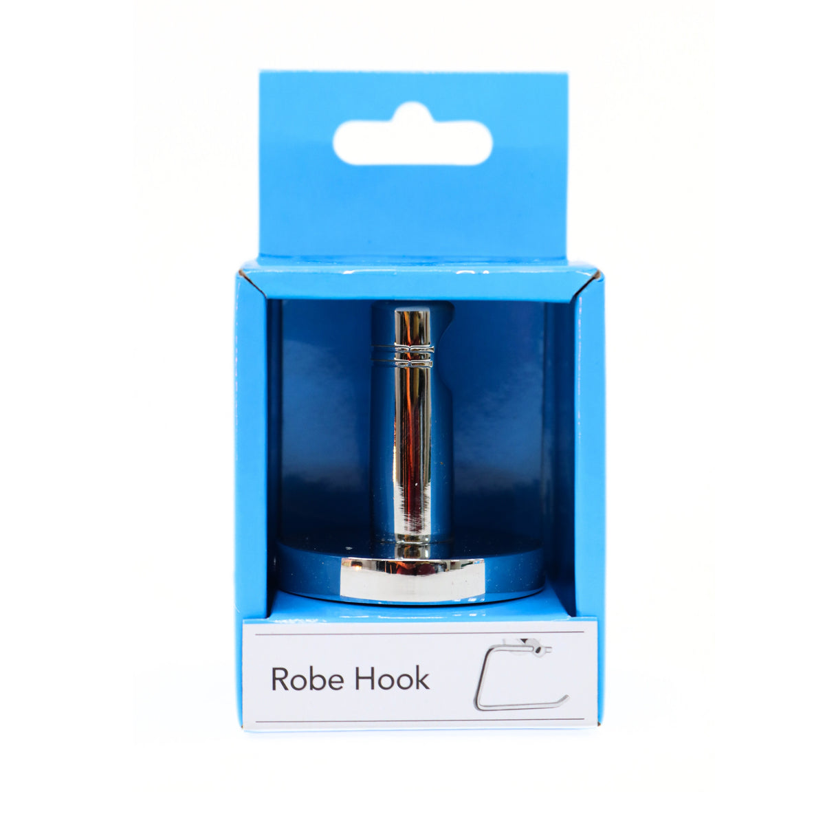 Euroshowers Round Bathroom Robe Hook Chrome Plated 19120 | Wall Mounted | Heavy Duty | Rust Resistant | Polished Chrome | Towel Coat Robe Holder | Easy Installation | Durable Metal | Space Saving