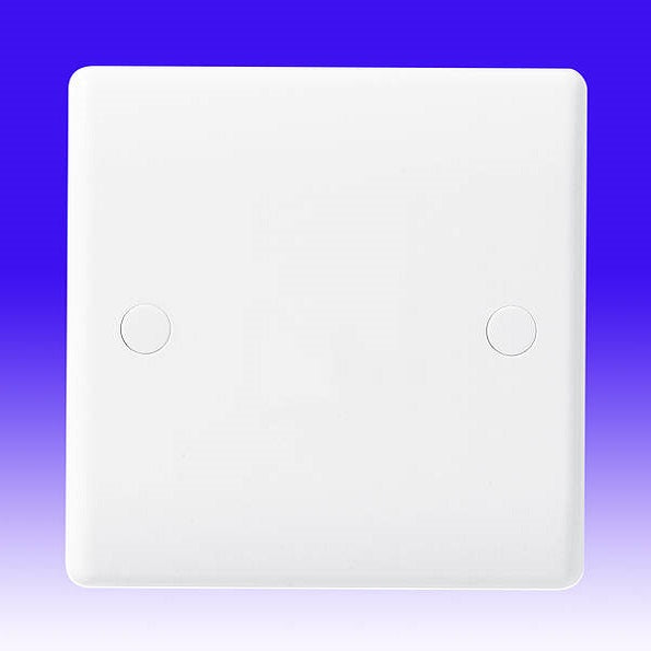 British General Nexus Moulded Flex Outlet Plate Bottom Entry White 86mm x 86mm 25Amp 858