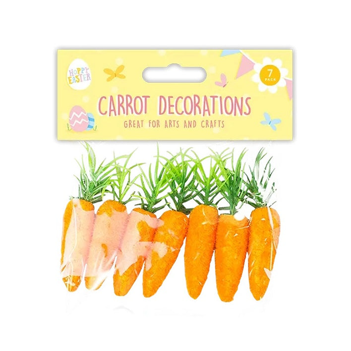 Gem Imports Easter Bonnet Carrot Decorations Orange Pack of 7 EAS1874 | Great for Easter Art and Crafts