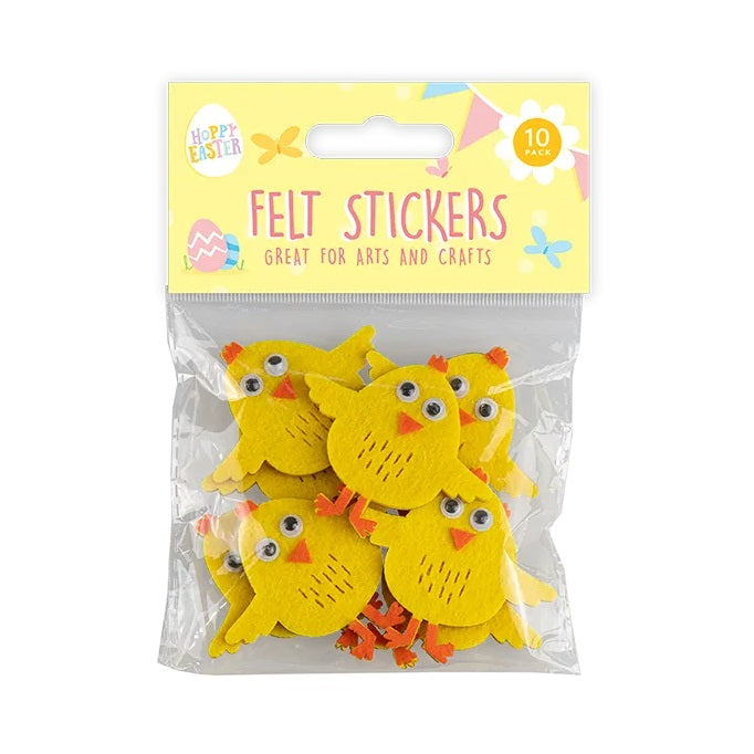 Gem Imports Easter Felt Sticker Yellow and Orange Pack of 10 EAS7477 | Great for Easter Art and Crafts