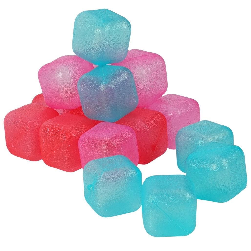 Excellent Houseware Ice Cube Set Assorted Colours Pack of 18 836204700
