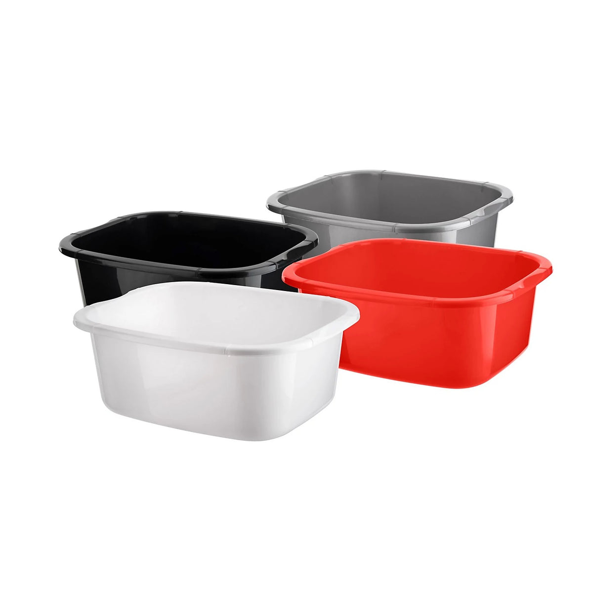 Bettina Rectangular Plastic Bowl Assorted Colours 11Ltr Pack of 1 B143 | Multi-Purpose Washing Up Tub | Cleaning and Laundry Utility Basin