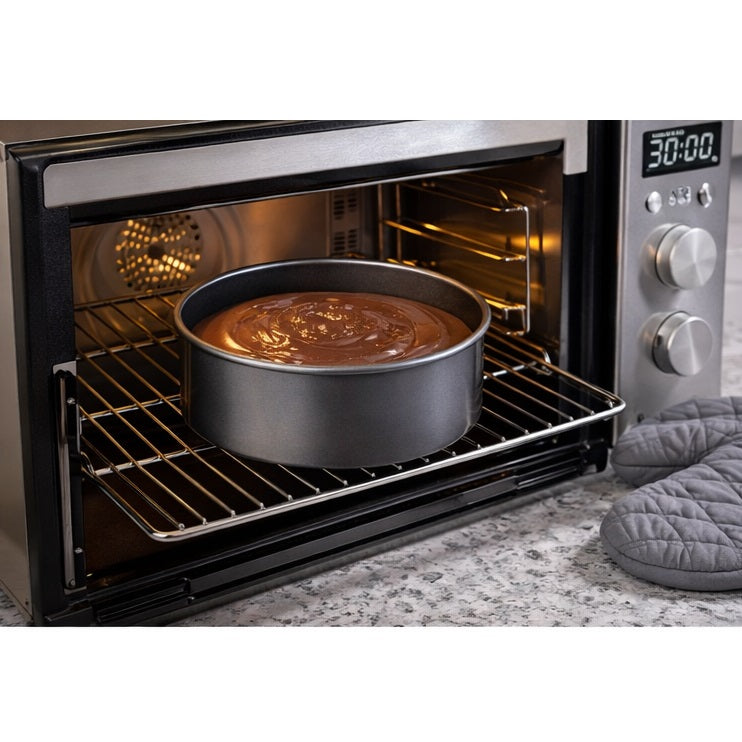 Prochef Loose Base Deep Cake Tin Black 21.6cm x 8cm BKW1831 | Non Stick Round Baking Pan | Heavy-Gauge Carbon Steel | Removable Bottom | Dishwasher Safe Cake Tin | PFAS Free | Cheesecake Pan