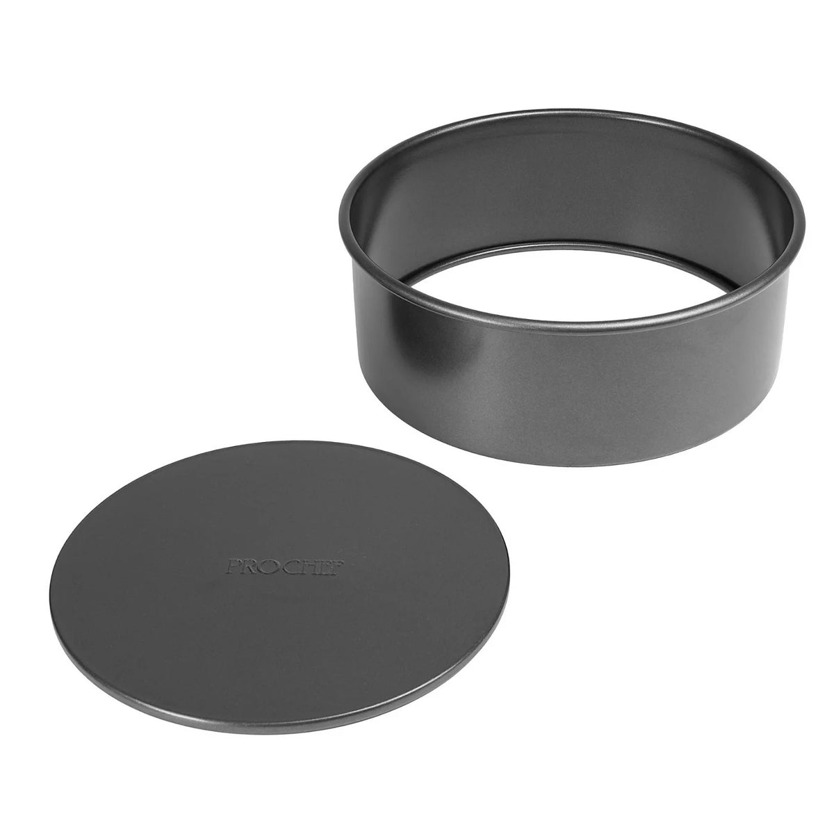 Prochef Loose Base Deep Cake Tin Black 21.6cm x 8cm BKW1831 | Non Stick Round Baking Pan | Heavy-Gauge Carbon Steel | Removable Bottom | Dishwasher Safe Cake Tin | PFAS Free | Cheesecake Pan