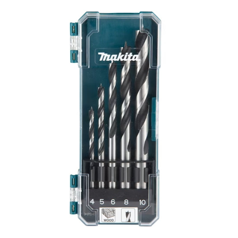 Makita Wood Drill Bit Set Silver 5-Piece D-72861