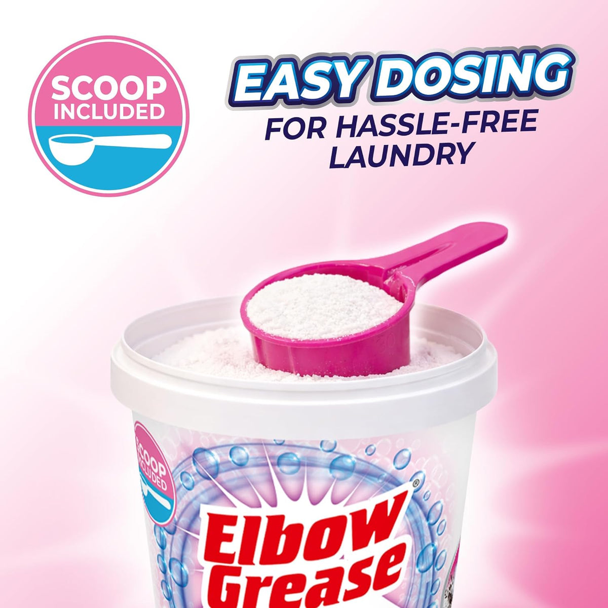 151 Elbow Grease Oxi Stain Remover White 625g EG287 | Laundry Stain Remover Powder | For Whites | Tough on Stains | Gentle on Fabrics | Protects from Greying | Scoop Included | Oxy Laundry Booster for Whites | Whitening Booster | Fabric Brightener