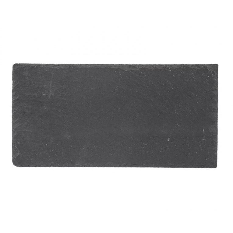 Excellent Houseware Rectangular Slate Serving Platter 30cm x 15cm 278000260 | Natural Slate | Food Serving Board | Cheese Platter | Tapas-Dessert Presentation Plate