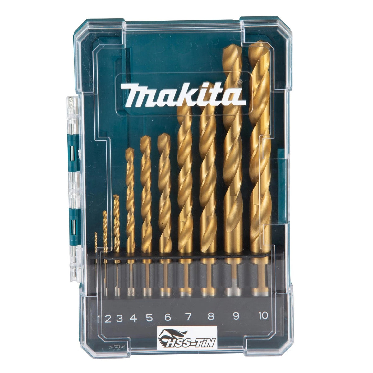 Makita HSS Tin Metal Drill Bit Set Gold 10-Piece D-72849