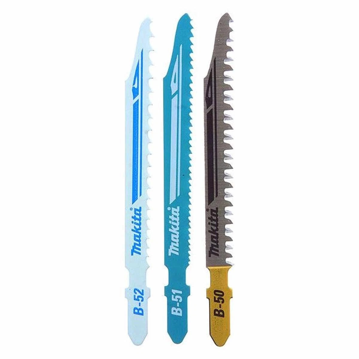 Makita Jigsaw Blade Set Assorted Colours 100mm Pack of 3 B-06292 | B-50 B-51 and B-52