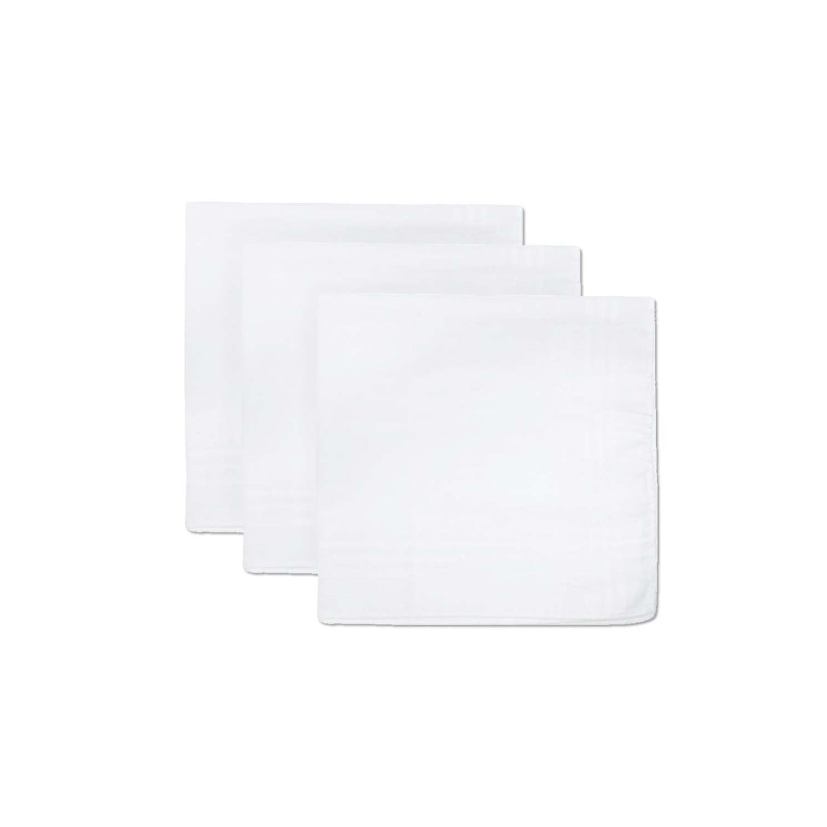 Tom Franks Mens 100 Percent Cotton Hankies White Pack of 3 HK036