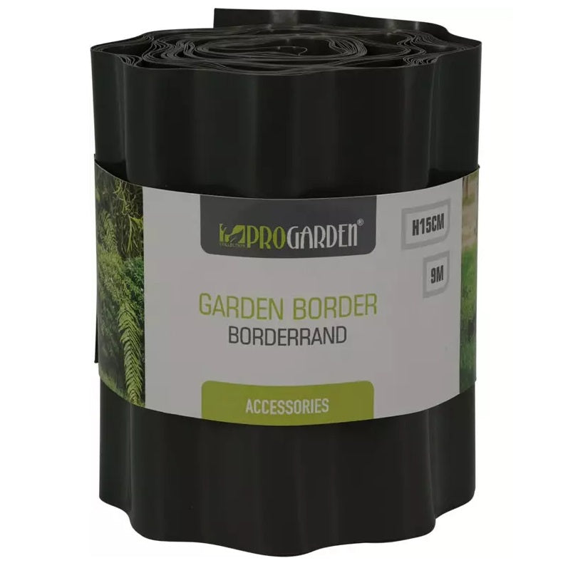 Pro Garden Border Fence Black 9Mtr x 15cm CY8954610
