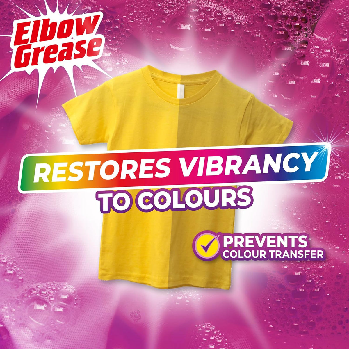 151 Elbow Grease Oxi Stain Remover Multicoloured 625g EG286 | Laundry Stain Remover Powder | Tough on Stains | Gentle on Fabrics | Free from Chlorine Bleach | Scoop Included | Oxy Laundry Booster for Cloths | Fabric Brightener | Laundry Treatment Powder