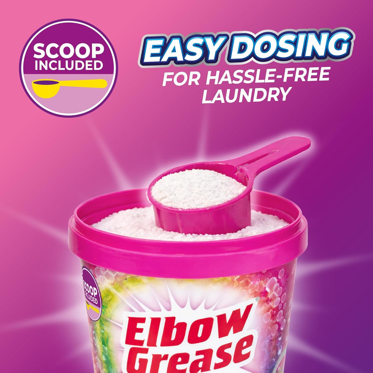 151 Elbow Grease Oxi Stain Remover Multicoloured 625g EG286 | Laundry Stain Remover Powder | Tough on Stains | Gentle on Fabrics | Free from Chlorine Bleach | Scoop Included | Oxy Laundry Booster for Cloths | Fabric Brightener | Laundry Treatment Powder