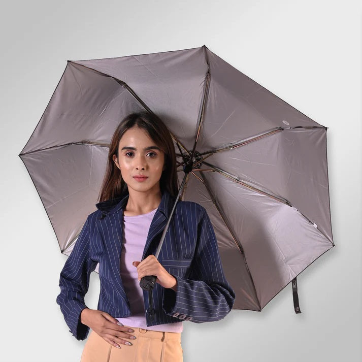 Drizzles Supermini Umbrella with Wrist Strap Black UU0465 | Lightweight Umbrella | Folding Umbrella | Travel Umbrella | Portable Rain Parapluie | Rain Gear Accessory
