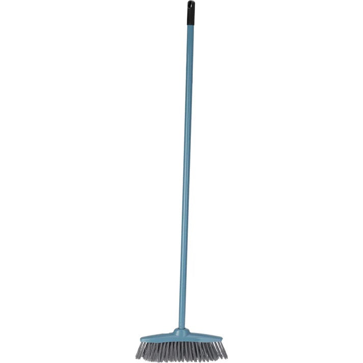Natural Cleaning Multi Surface Broom with Handle Assorted Colours Pack of 1 976301200 | Soft Bristle Floor Sweeping Brush | Indoor Sweeping Brush | Lightweight Broom | Floor Broom | Long Handle Broom | Household Broom | Home Cleaning Tool