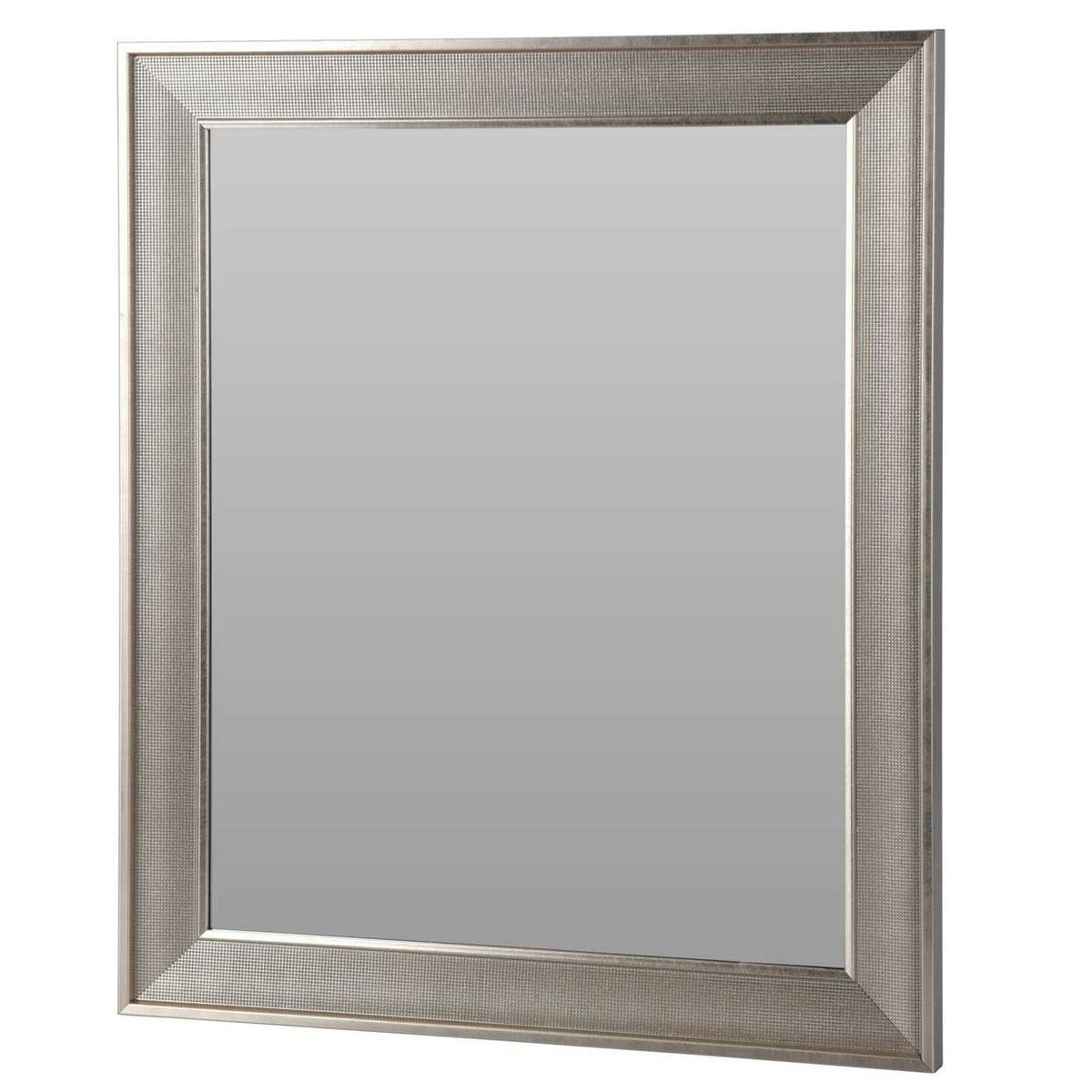 Decorative Frame Wall Mirror Silver 50cm x 60cm FL2000060 | Framed Vanity Mirror | Dressing Mirror | Accent Wall Mirror | Modern Home DÃ©cor for Bedroom-Living Room and Hallway