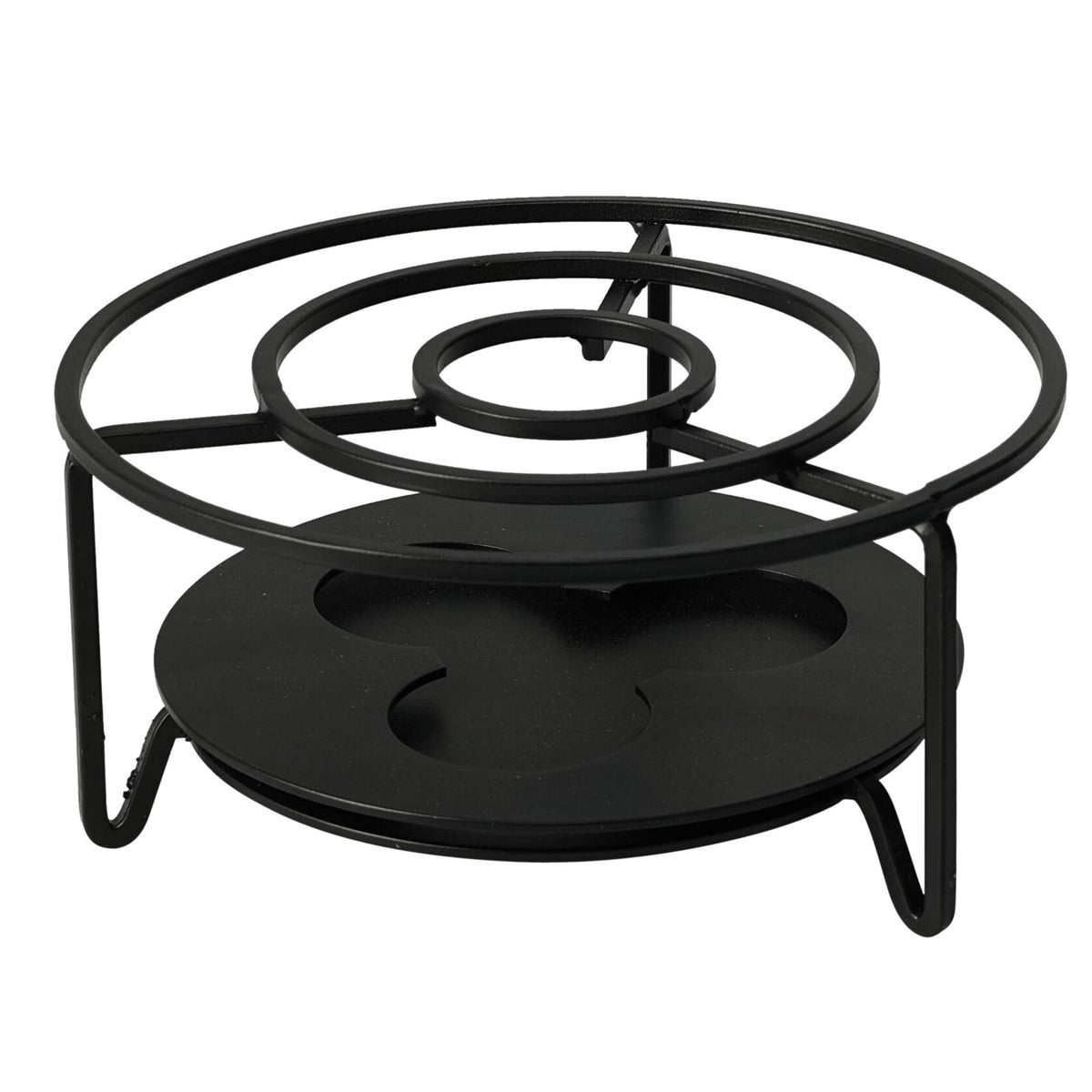 Excellent Houseware Rechaud Cast Iron Food Warmer Black 16cm x 8cm A12442220