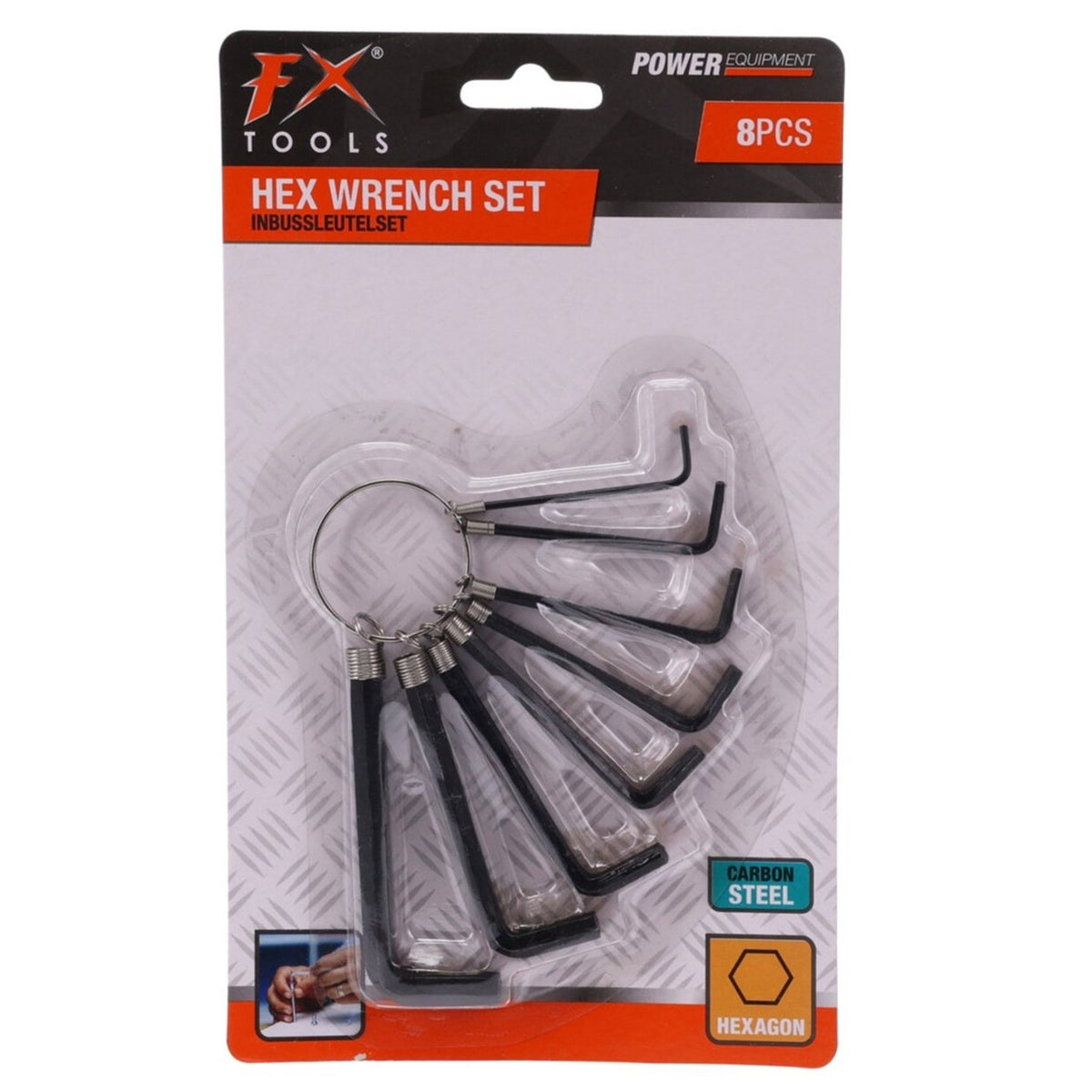 FX Tools Power Equipment Hex Wrench Set Black 8-Piece R10000310 | Carbon Steel | Hexagon