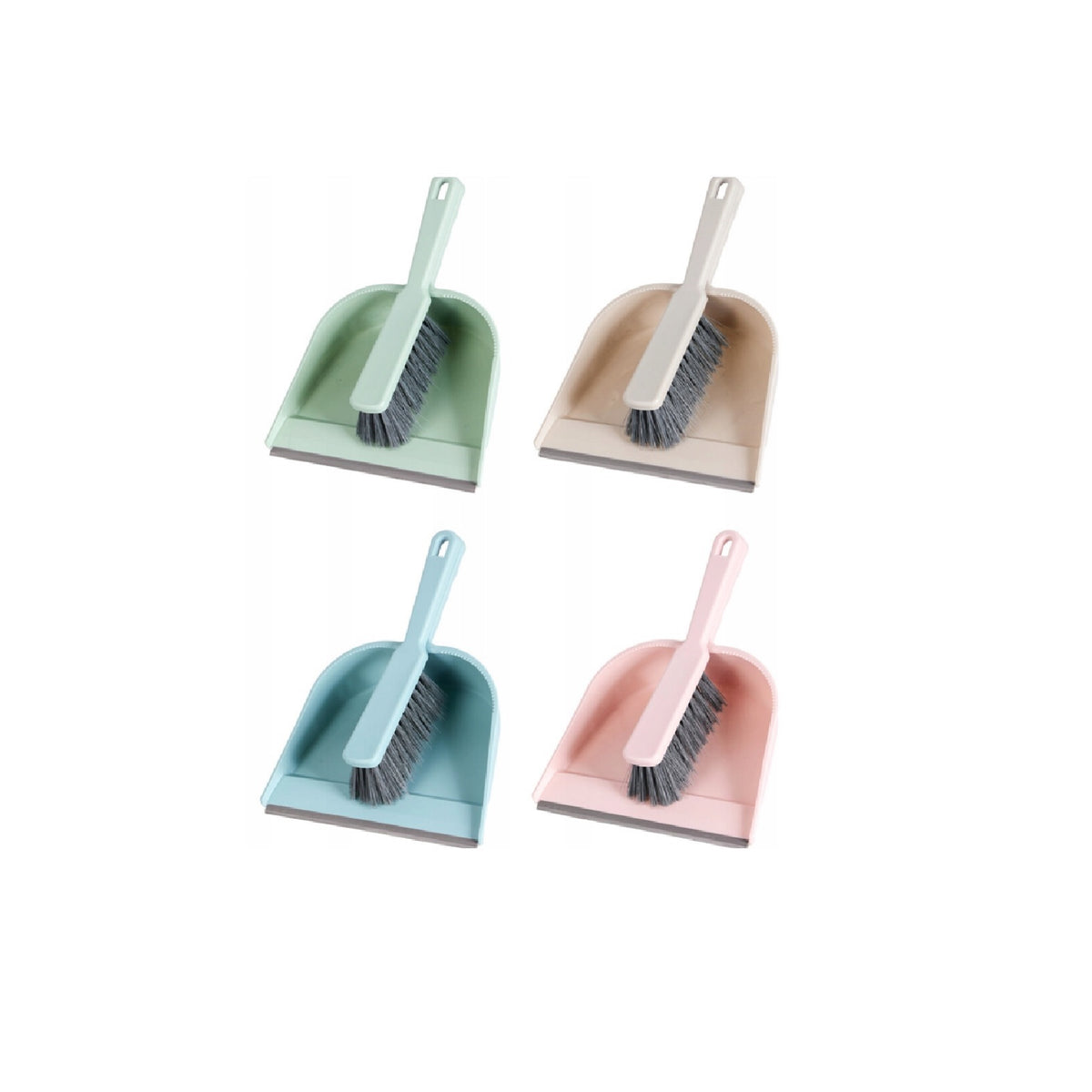 Dustpan and Hand Brush Cleaning Set Assorted Colours 22cm x 33cm Pack of 1 976301130 | Household Sweeping Brush with Dust Pan | Small Hand Broom Cleaning Set