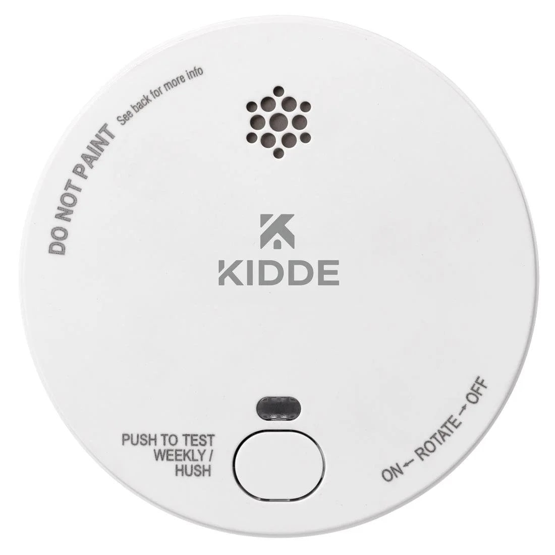 Kidde Smoke Alarm with Optical Sensor Technology White 2030-DSR | Battery Included | Hush Button
