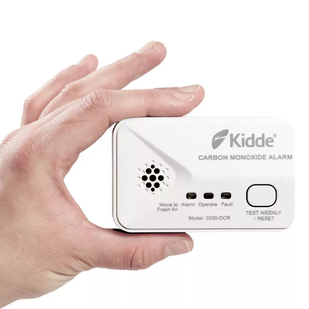Kidde Carbon Monoxide Alarm White 2030-DCR | Easy Set-Up | Batteries Included | Wall Mount or Free Standing