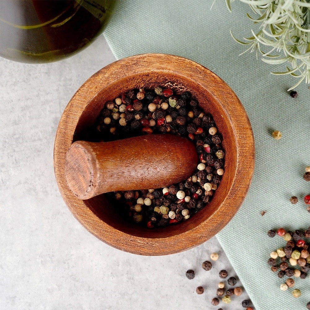 Excellent Houseware Mango Wood Pestle and Mortar Natural A55700230