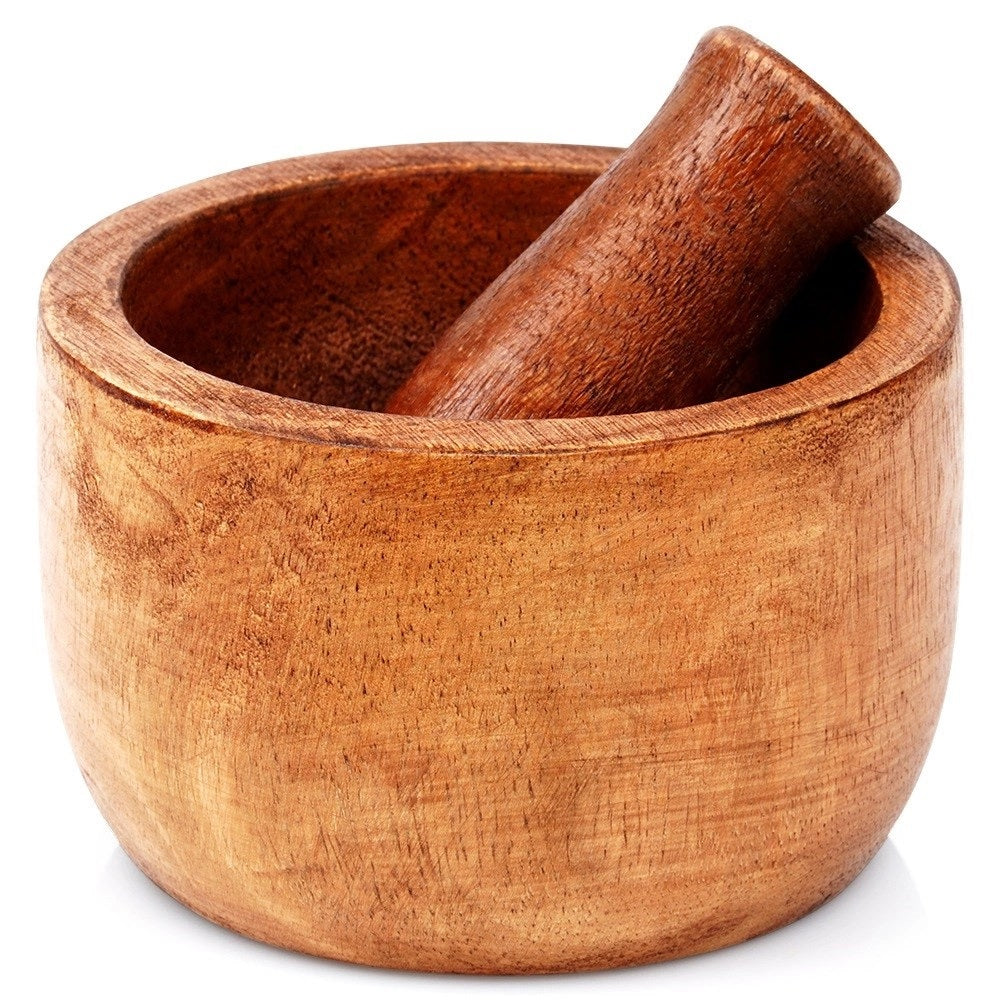 Excellent Houseware Mango Wood Pestle and Mortar Natural A55700230