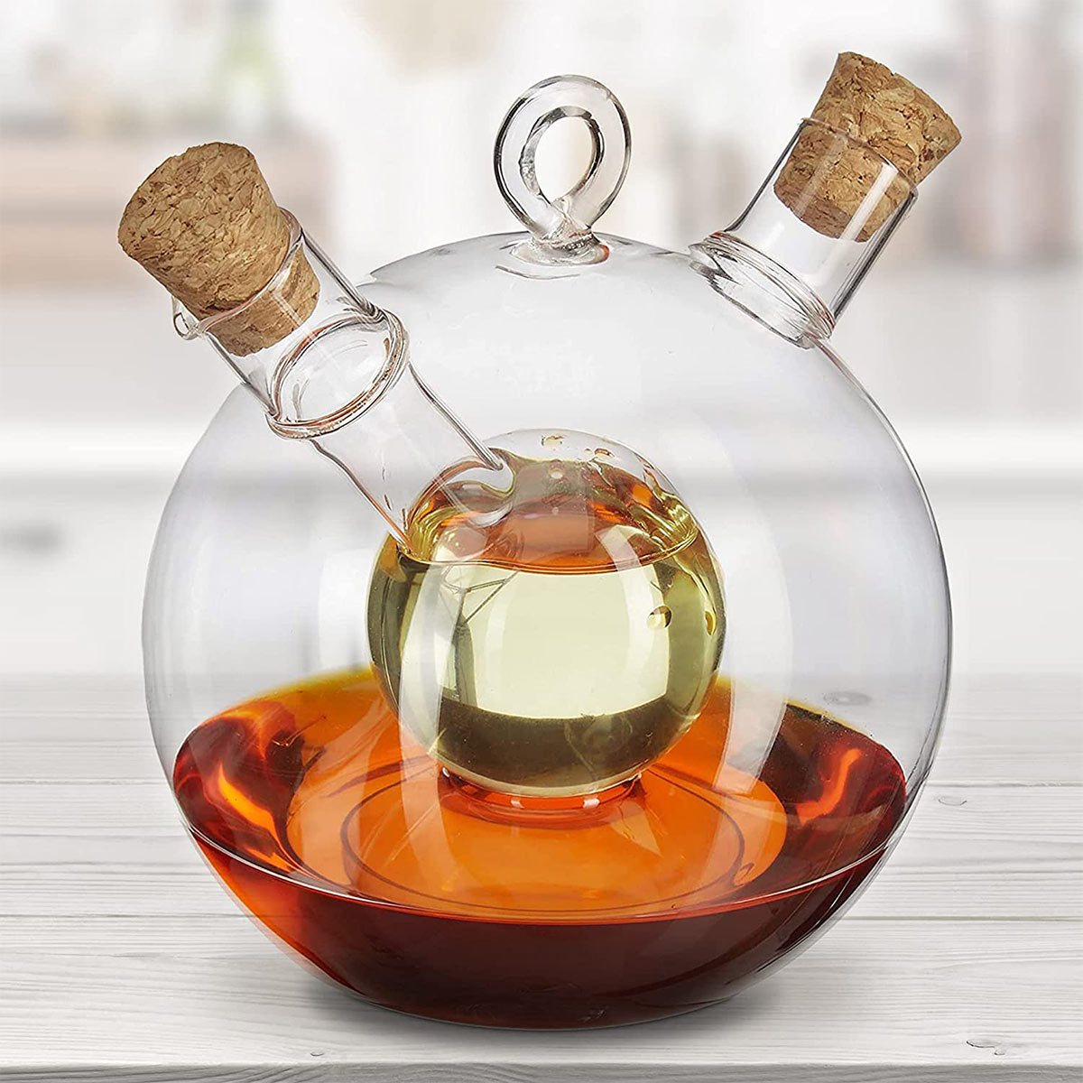 Excellent Houseware Oil and Vinegar Glass Bottle Clear 12cm x 11cm 170452200