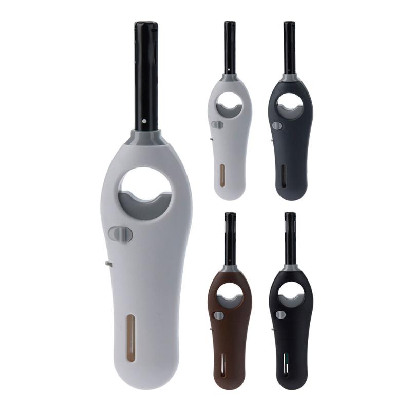 Refillable Multipurpose Gas Lighter with Safety Lock Assorted Colours 185mm Pack of 1 YV3000030 | BBQ Grill Lighter | Long Reach Lighter | Long Nozzle Lighter | Stove Ggnition Lighter | Candle Lighting Tool | Kitchen Lighter Stick | Household Gas Lighter | Fireplaces and Camping Lighter | Easy Ignition Lighter