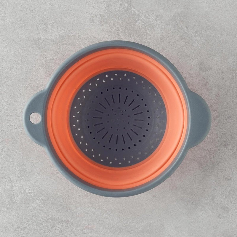 Excellent Houseware Multipurpose Collapsible Silicone Colander Assorted Colours 23cm 172000820 | Foldable Kitchen Strainer | Space Saving Drainer Bowl | Kitchen Colander Strainer | Silicone Kitchen Strainer | Drain Basket | Pasta Strainer | Kitchen