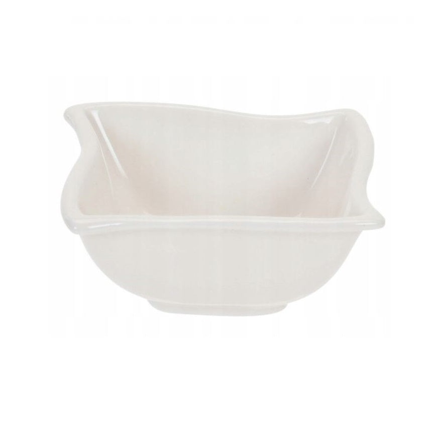 Excellent Houseware Porcelain Snack Bowl White Pack of 1 798000060 | Assorted Designs | Small Dipping Sauce Dishes | Mini Sauce Cups | Soy Sauce Dipping Dish | Side Sauce Bowl | Condiment Serving Dishes | Tapas Sauce Bowls | Ceramic Ramekin Small