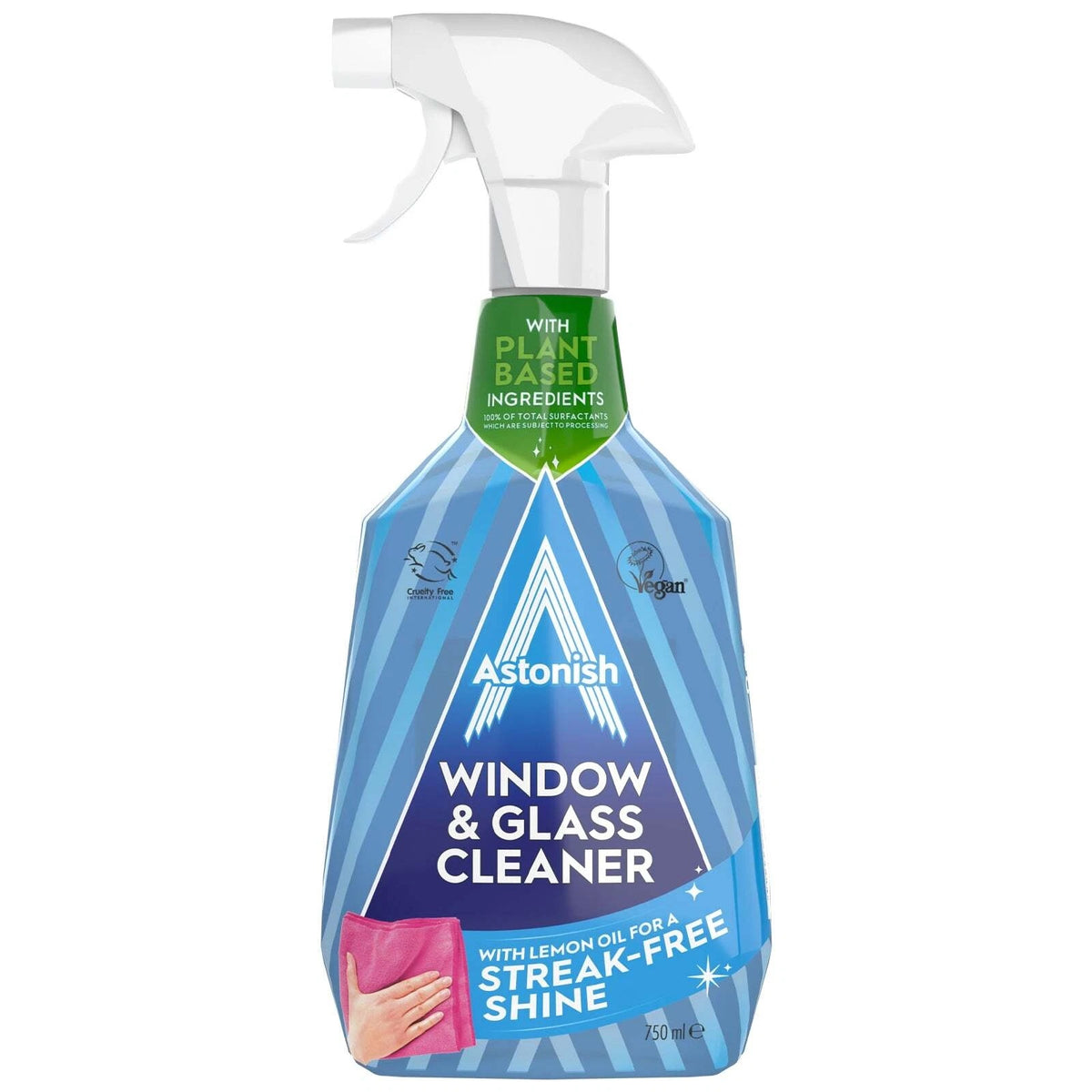 Astonish Window and Glass Cleaner Spray Clear 750ml C1690 | With Lemon Oil for a Streak Free Shine