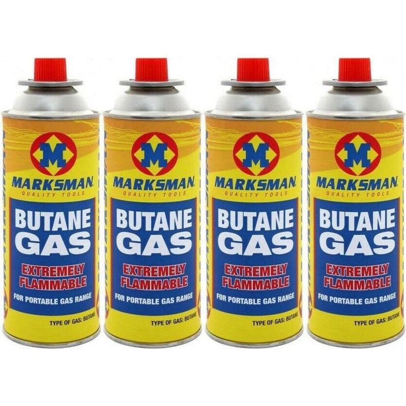 Marksman Butane Camping Gas Canister Yellow 227g 68238C | Extremely Flammable | For Portable Gas Range