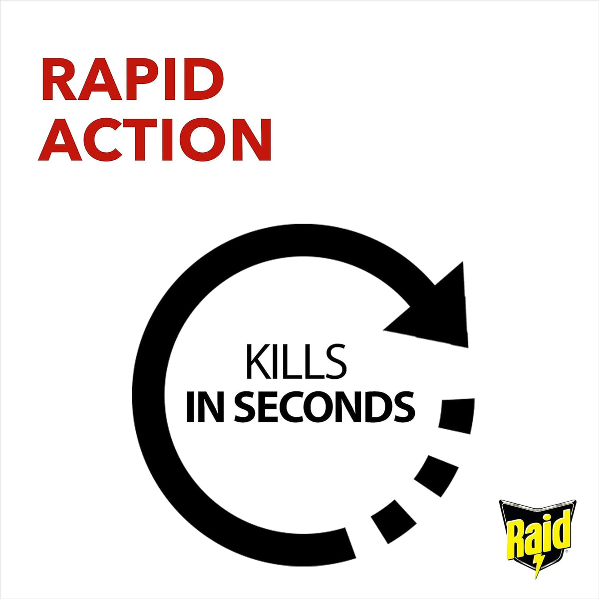 ScJohnson Raid Fly and Wasp Killer 300ml Clear RAI-1001 | Rapid Action Flying Insect Spray | Mosquito and Moth Destroyer | Household Bug Repellent | Fast Acting Pest Control Aerosol | Indoor Outdoor Protection Specialist