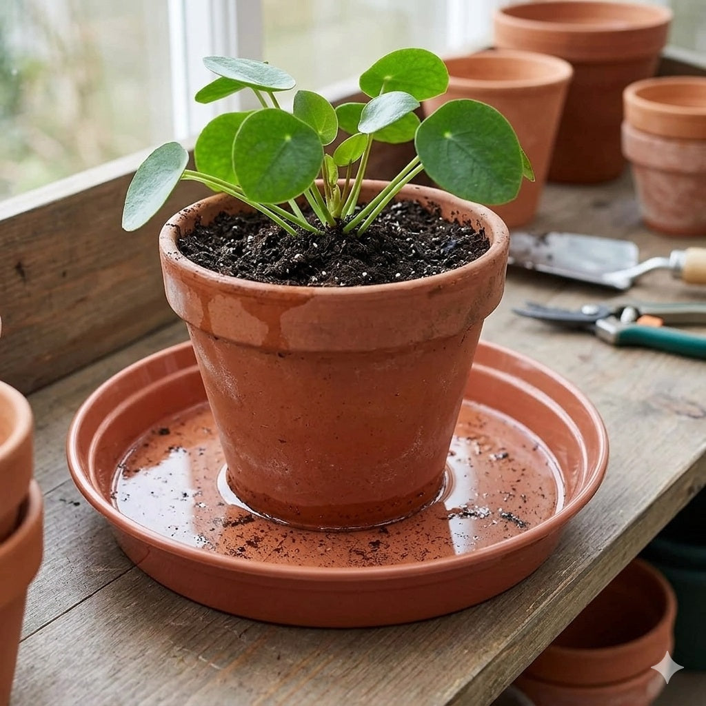 Whitefurze Basic Garden Plant Pot Saucer Terracotta G043223 | For 7-8 Inch Pot