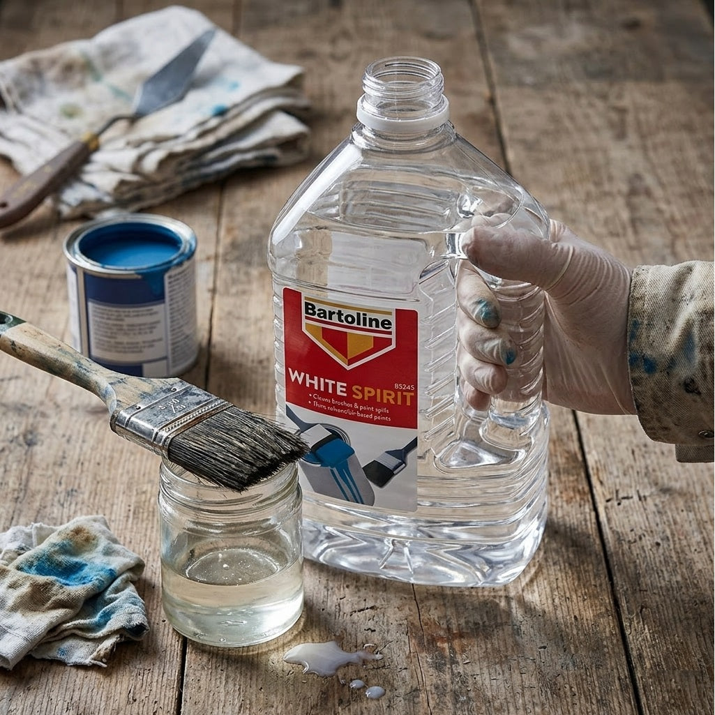 Bartoline White Spirit Clear 2Ltr 19925020 | Cleans Brushes and Paint Spills | Thins Oil Based Paints