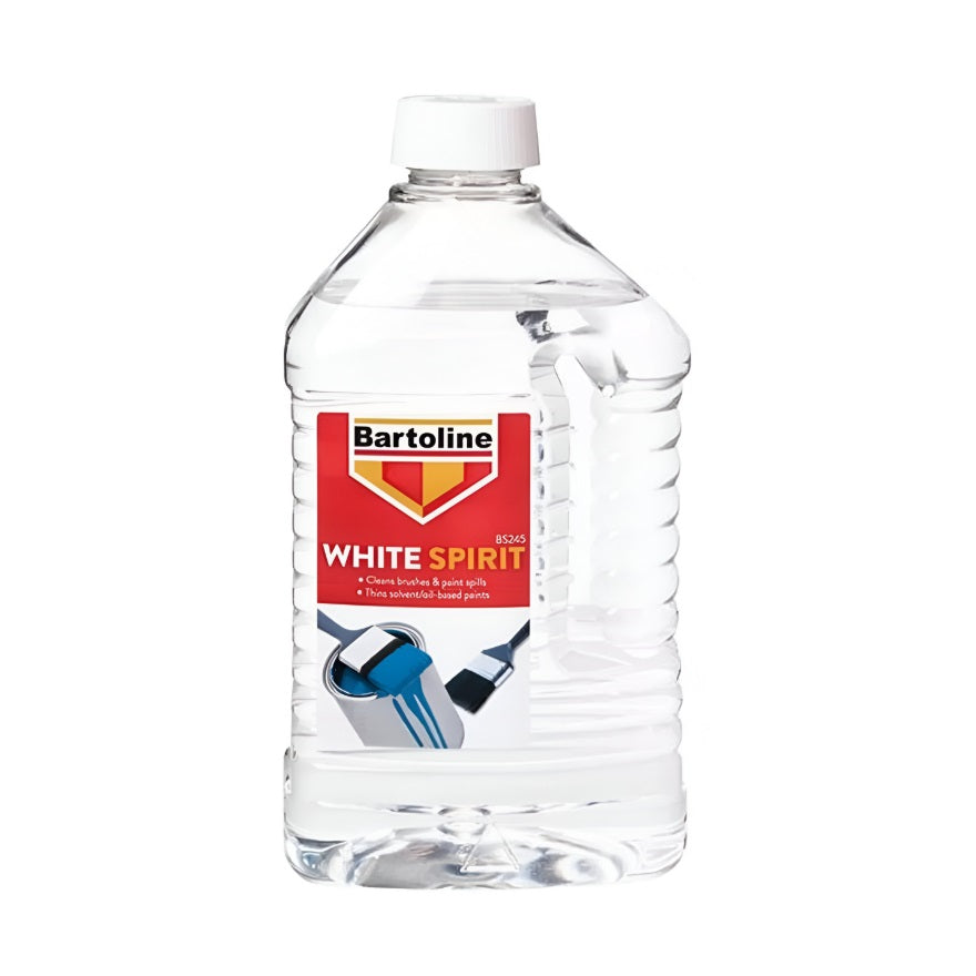 Bartoline White Spirit Clear 2Ltr 19925020 | Cleans Brushes and Paint Spills | Thins Oil Based Paints