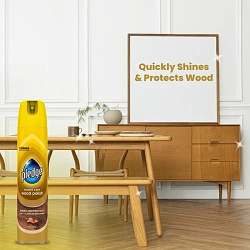 SC Johnson Pledge Expert Care Classic Wood Polish 250ml 270115 | Removes Dust and the Allergens | Shines and Protects