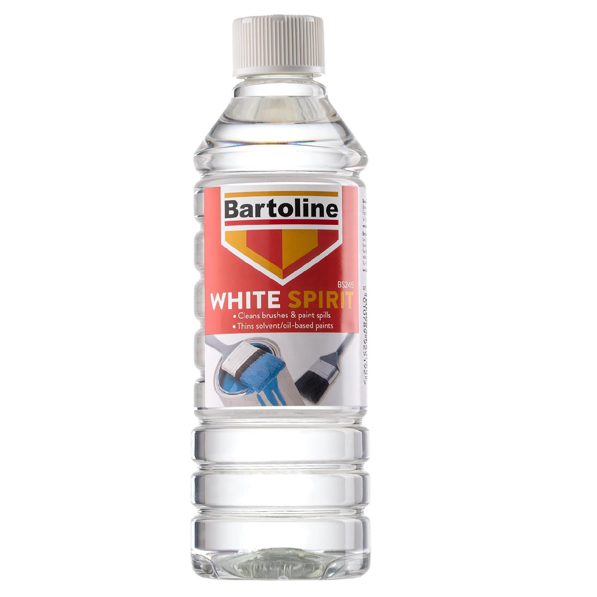 Bartoline White Spirit Clear 500ml WS5190 | Paint Brush Cleaner and Thinners | Solvent for Oil-Based Paints | Heavy Duty Degreaser and DIY Surface Preparer | Turpentine Substitute | Turps Mineral Spirits for Decorators