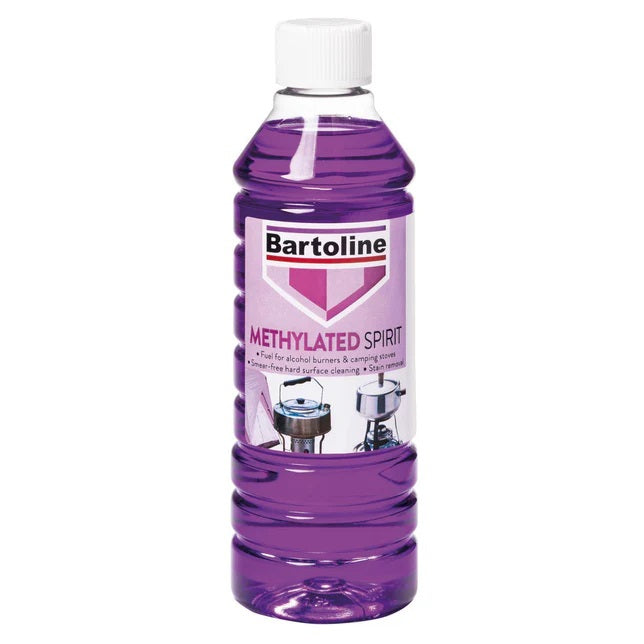 Bartoline Methylated Spirit Purple 500ml 55590000 | Multi Purpose Cleaning and Fuel Liquid | For Alcohol Burners | Camping Stoves and Degreasing | Stain Remover and Hard Surface Cleaner | Paint Residue Remover | Hard Surface Cleaner | Outdoor Cooking