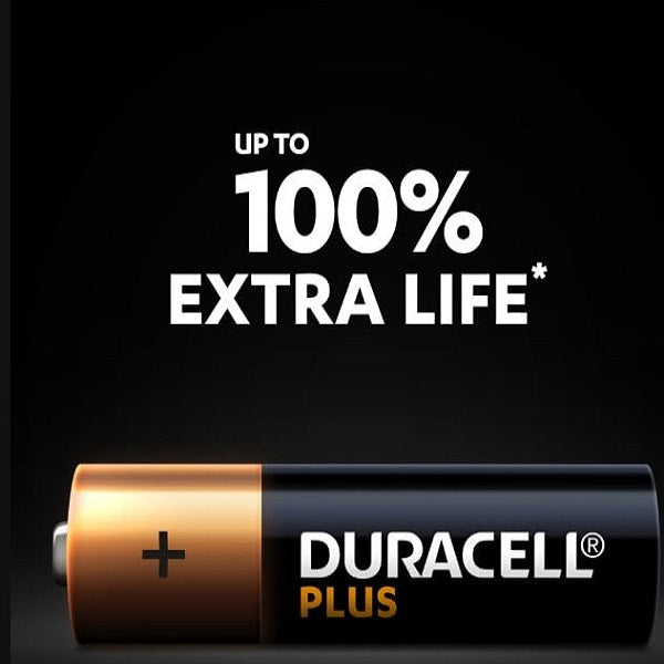 Duracell Plus AAA Batteries Gold and Black 1.5V Pack of 4 MN2400B4 | 100 Percent Extra Life LR03 MN2400 Alkaline Batteries | High Performance Triple A Battery | Long Lasting Power for Remote Controls and Toys | Trusted Household Energy Source