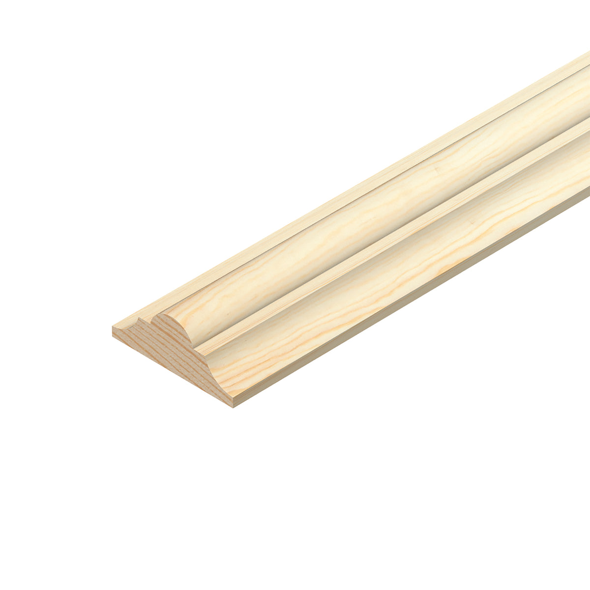 Cheshire Mouldings Pine Double Astragal Decorative Moulding Natural 2.4Mtr x 21mm x 9mm TM520 | Softwood Timber Decorative Trim | Pine Wall Ceiling Moulding | Wood Decorative Beading Trim | Interior Joinery Moulding | PEFC Certified