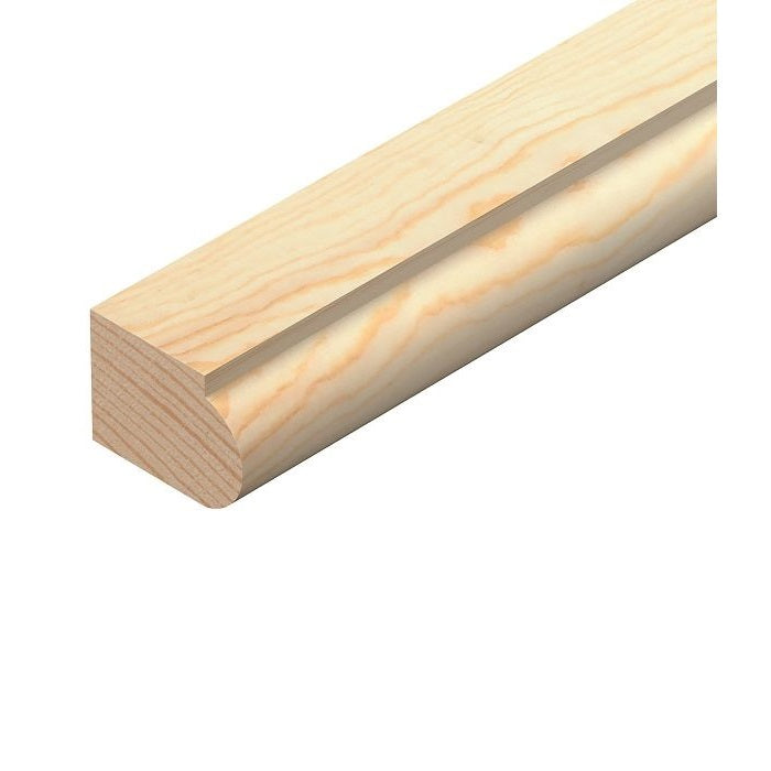 Cheshire Mouldings Staff Bead Pine Natural 2.4Mtr 21mm x 15mm 3.83Kg TM650 | Glass Bead | Window Beadings | PEFC Certified | For DIY Jobs | Mouldings | Decorative Mouldings | Timber Bead | Pine Moulding | Joinery Finishing Trim | Stop Bead
