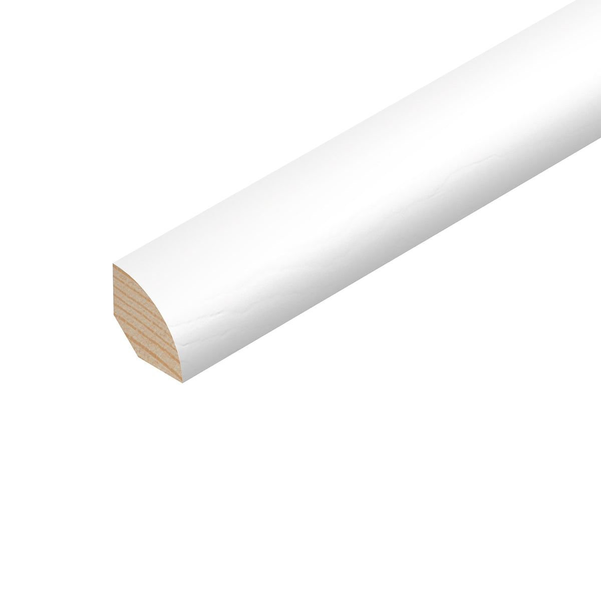 Cheshire Mouldings Primed Quadrant Pine White 2.4Mtr 12mm x 12mm 1.69Kg TM671PRIMED | PEFC Certified | Timber Quadrant | For DIY Jobs | Mouldings | Quadrant | Home Decor | Wooden Flooring | Skirting Boards | Wall to Worktop Joints | Versatile Moulding