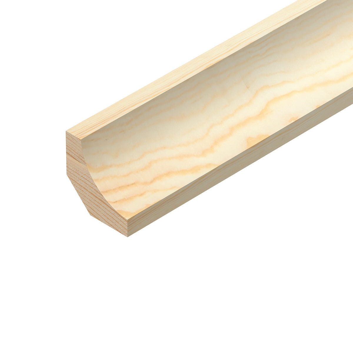 Cheshire Mouldings Scotia Pine Nautral 2.4Mtr 21mm x 21mm 3.31Kg TM733 | Mouldings | Wooden Flooring | Skirting Boards | Wall to Worktop Joints | Multipurpose Moulding | For DIY Jobs | Interior Wood Trim | Corner Cove Trim | Timber Scotia Trim