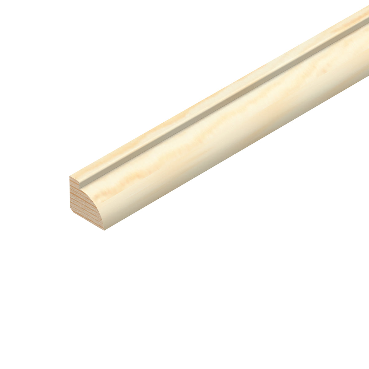 Cheshire Mouldings Pine Glass Bead Natural 2.4Mtr x 9mm x 9mm TM570 | PEFC Certified | Pine Timber Beading | Wooden Glass Beading Trim | Pine Moulding Strip