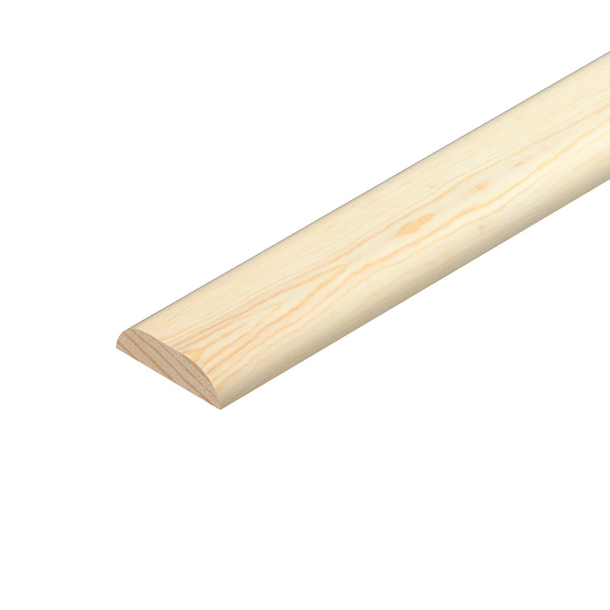 Cheshire Mouldings Pine D Moulding Natural 2.4Mtr x 25mm x 6mm TM596 | PEFC Certified | Pine Timber D Mould | Wooden Decorative Moulding Trim | Pine Half Round Beading Strip