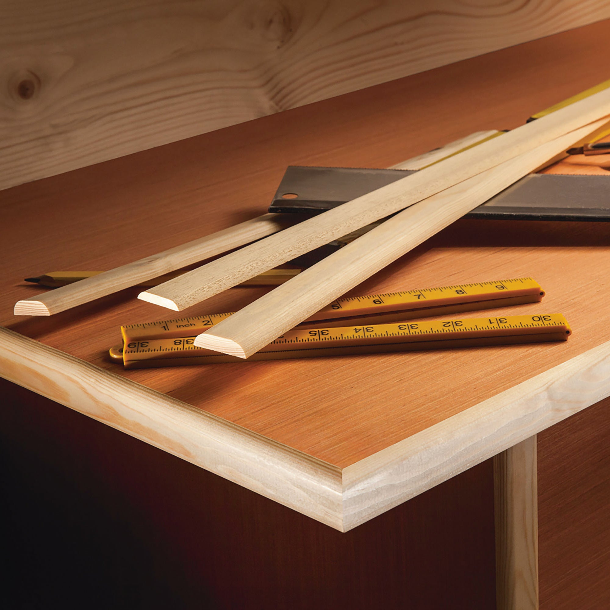 Cheshire Mouldings Pine D Moulding Natural 2.4Mtr x 25mm x 6mm TM596 | PEFC Certified | Pine Timber D Mould | Wooden Decorative Moulding Trim | Pine Half Round Beading Strip
