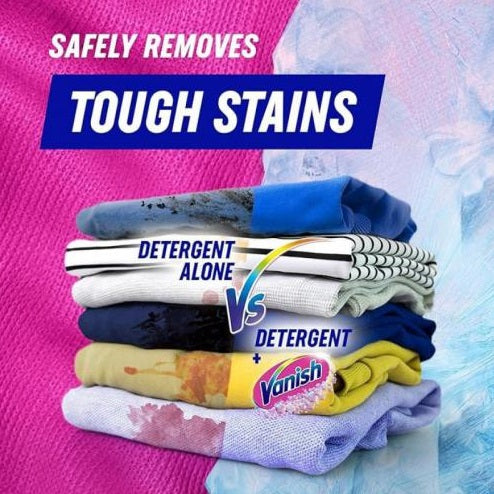 Vanish Oxi Action Stain Remover Powder Pink 1.5kg HOVAN167 | Colour Safe | Chlorine Bleach Free Stain Remover
