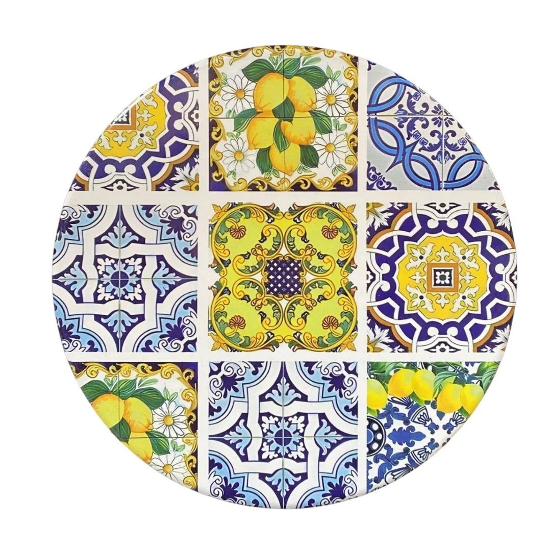 Dolomite Trivet with Cork Base Assorted Colours Pack of 1 280000110 | Heat Resistant Kitchen Pot Stand | Protective Tabletop Hot Dish Mat | Durable Ceramic Pan Rest | For Worktops and Dining Tables | Kitchenware | Non Slip Base | Tableware | Serving